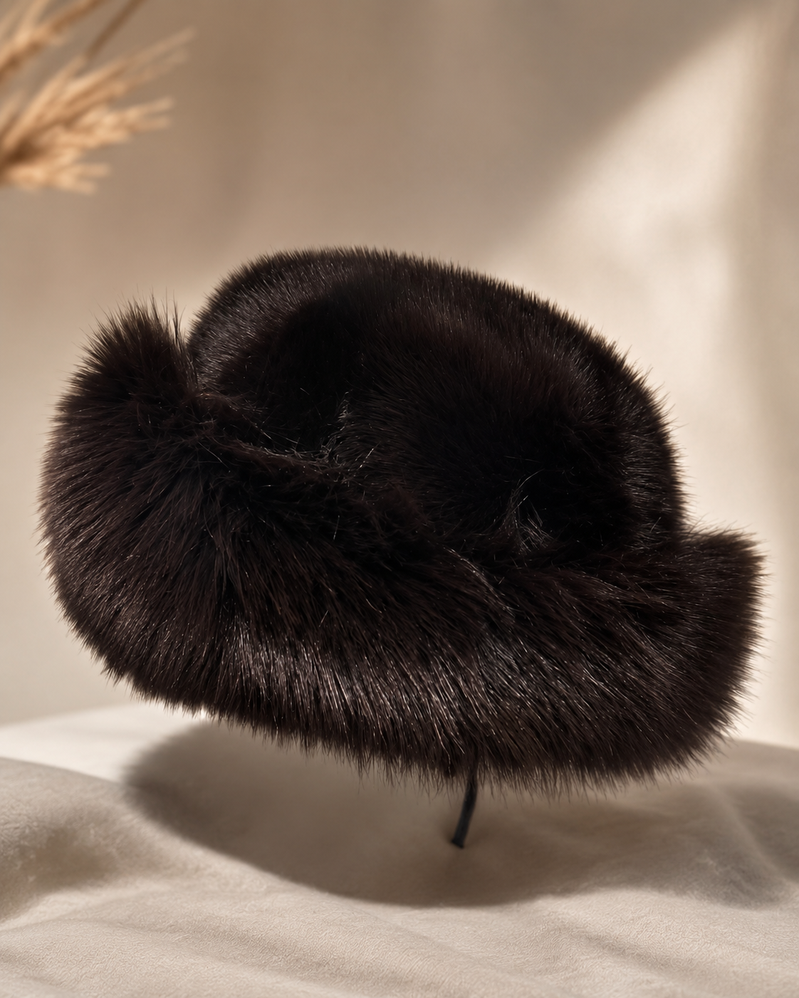 Gorro de pelo invernal elegante