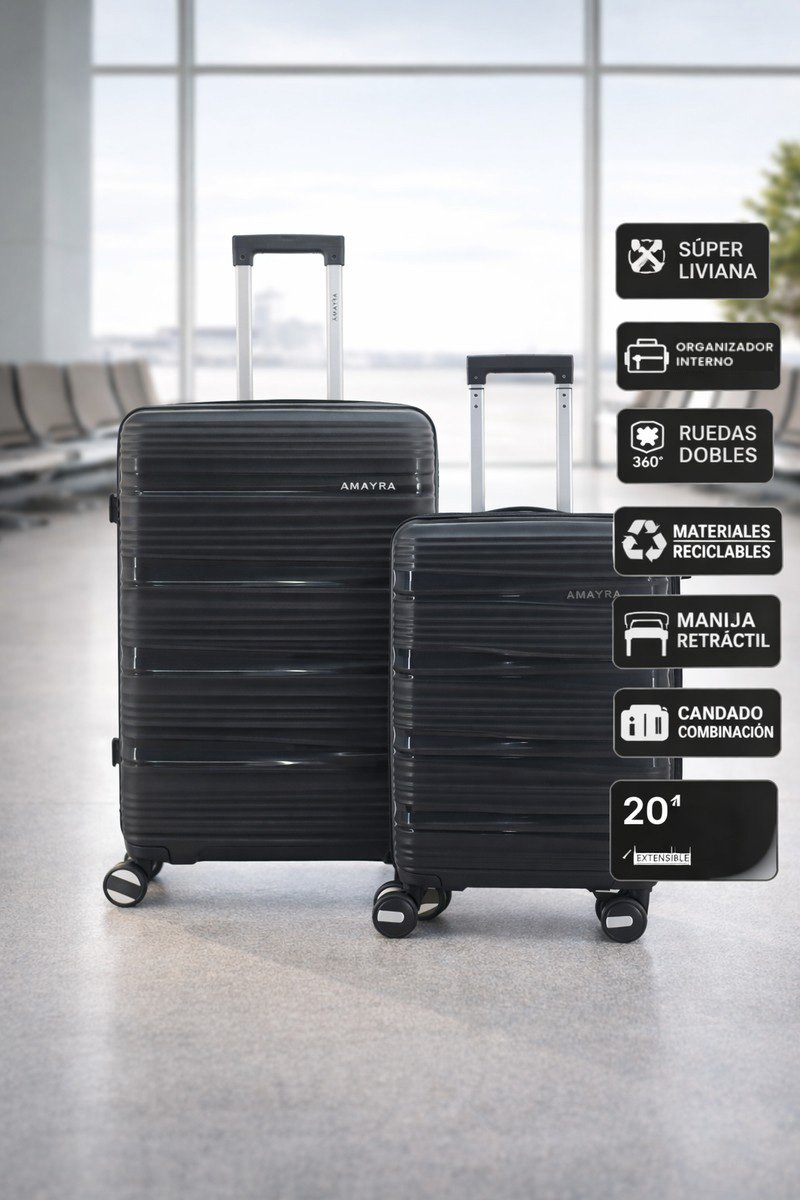 Set de valijas Negro Amayra