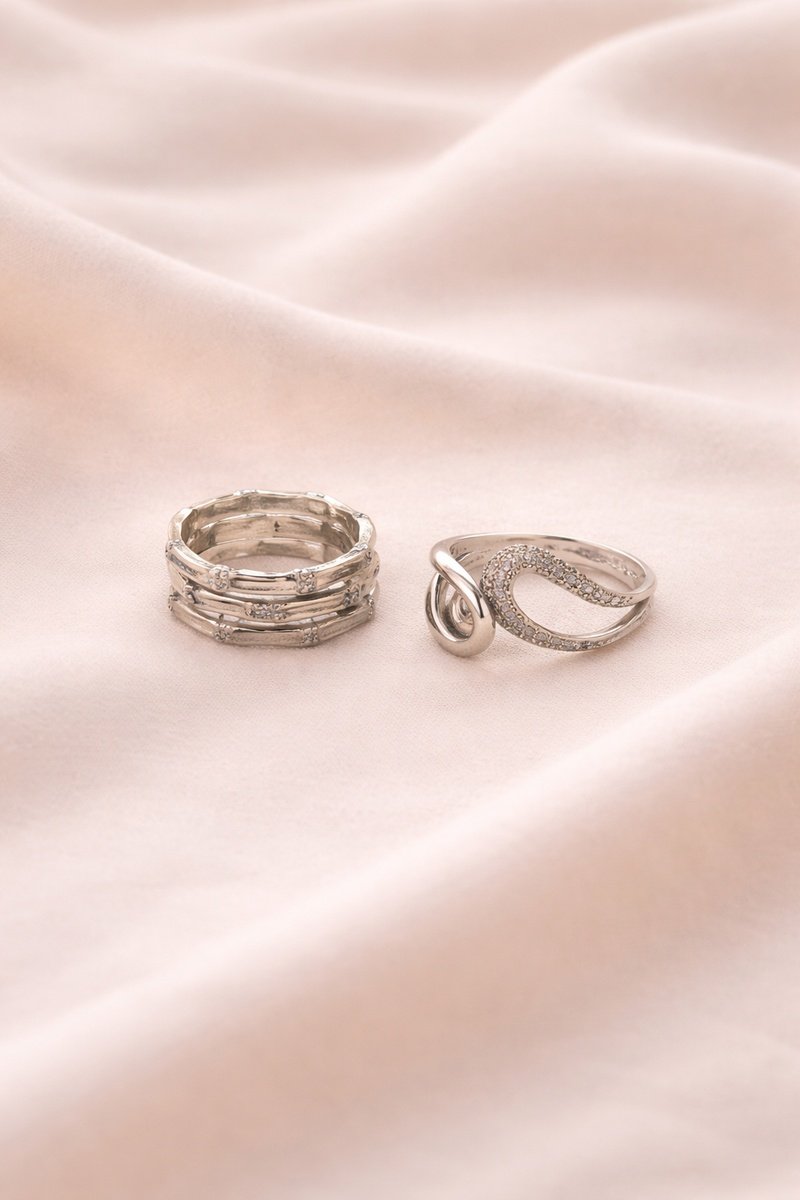Anillo de fiesta plateado